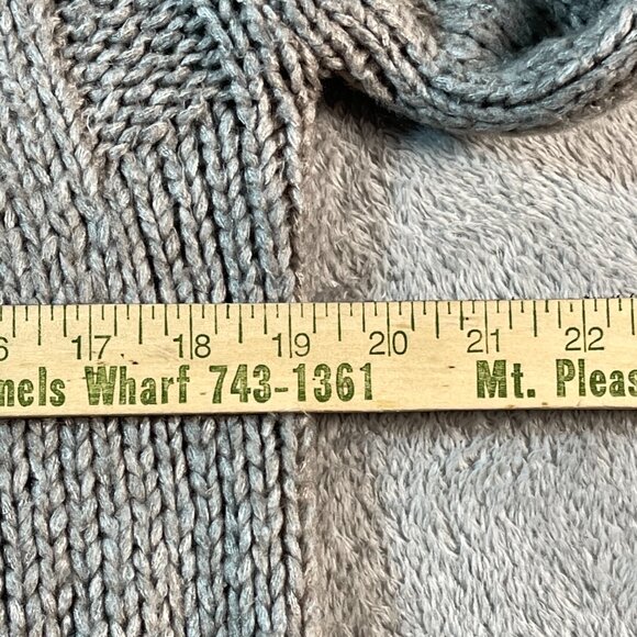 Abercrombie & Fitch Mock Neck Long Sleeve Gray Pullover Knit Sweater XL Ribbed - Picture 6 of 12